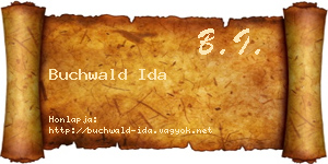 Buchwald Ida névjegykártya